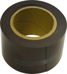 Mag-Mate - 25' Long x 3" Wide x 1/32" Thick Flexible Magnetic Strip - 24 Lb Max Pull Force, 12 Linear Ft/Lb Magnetic Pull Force, Plain Back, Dark Brown - Industrial Tool & Supply