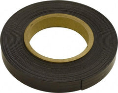 Mag-Mate - 300" Long x 1" Wide x 1/16" Thick Flexible Magnetic Strip - 12 Lb Max Pull Force, 6 Linear Ft/Lb Magnetic Pull Force, Plain Back, Dark Brown - Industrial Tool & Supply