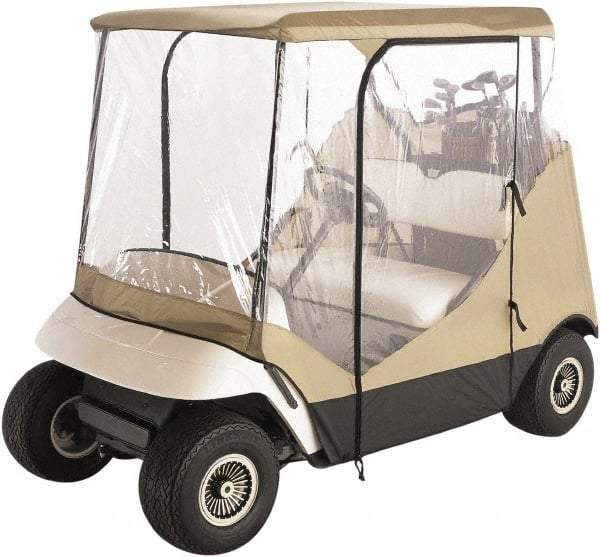 Classic Accessories - Polyester Golf Cart Protective Cover - 83 x 40", Tan - Industrial Tool & Supply