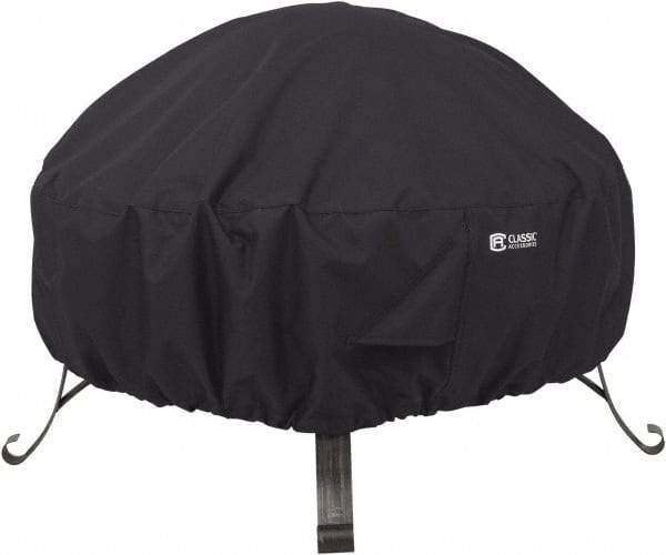 Classic Accessories - Polyester Fire Pit Protective Cover - 36" Diam x 12" High, Black - Industrial Tool & Supply