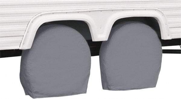 Classic Accessories - Polyvinyl Chloride RV Protective Cover - 36 to 39" Diam x 9" Wide, Gray - Industrial Tool & Supply