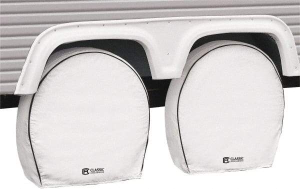 Classic Accessories - Polyvinyl Chloride RV Protective Cover - 26-3/4 to 29" Diam x 8-1/2" Wide, Snow White - Industrial Tool & Supply