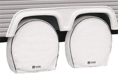 Classic Accessories - Polyvinyl Chloride RV Protective Cover - 36 to 39" Diam x 9" Wide, Snow White - Industrial Tool & Supply