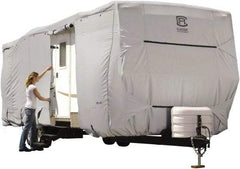 Classic Accessories - Polyester RV Protective Cover - 22 to 24' Long x 118" High, Gray - Industrial Tool & Supply