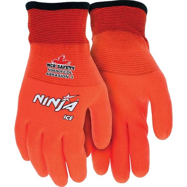 MCR Safety - Size M (8), ANSI Cut Lvl A3, ANSI Puncture Lvl 2, ANSI Abrasion Lvl 3, Hydropellent Polyurethane Coated Cut & Puncture Resistant Gloves - Industrial Tool & Supply