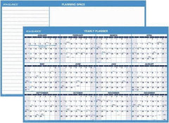 AT-A-GLANCE - 1 Sheet, 48 x 32", Erasable Wall Planner - Blue & White - Industrial Tool & Supply