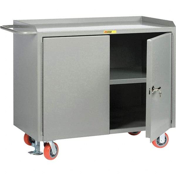 Little Giant - 3,600 Lb Capacity Mobile Service Bench - 41" Wide x 24" Deep x 43" High, Steel, Gray - Industrial Tool & Supply