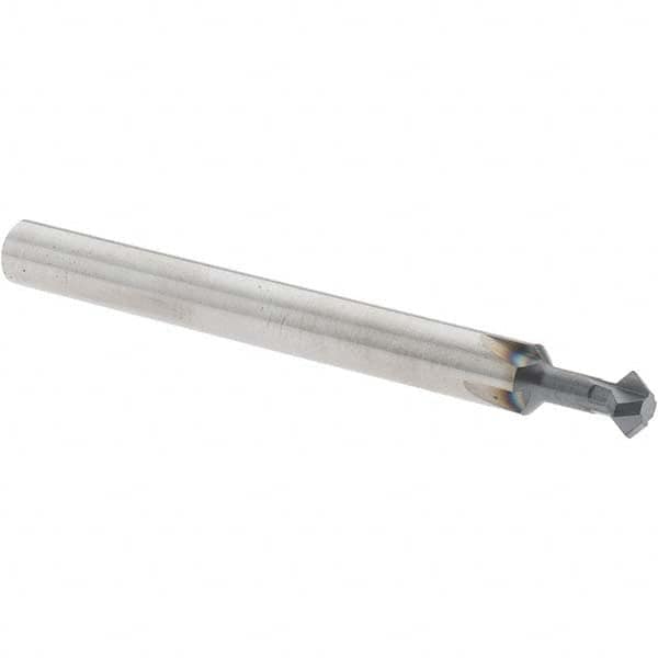 Accupro - 3/16° 3/16" Cut Diam, 0.093" Cut Width, 3/16" Shank, Solid Carbide Double-Angle Cutter - Industrial Tool & Supply