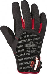 Ergodyne - Size L (9), ANSI Cut Lvl A4, Puncture Lvl 3, Abrasion Lvl 3, Armortex Cut Resistant Gloves - Hook & Loop Cuff, Black, Paired - Industrial Tool & Supply