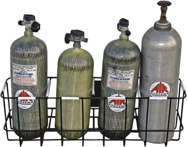 AIR Systems - SCBA/EEBA Air Cylinder Rack - Use with Self-Contained Breathing Apparatus (SCBA) - Industrial Tool & Supply