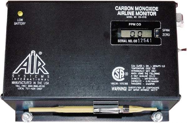 AIR Systems - SCBA/EEBA CO Monitor - Use with Breather Box - Industrial Tool & Supply