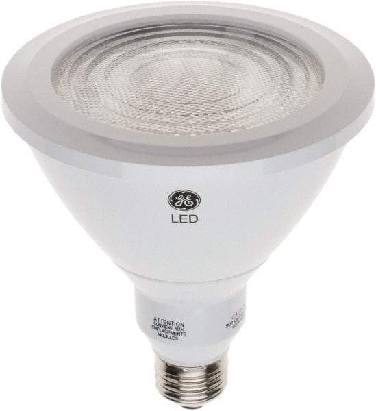 GE Lighting - 18 Watt LED Flood/Spot Medium Screw Lamp - 3,000°K Color Temp, 1,550 Lumens, 120 Volts, Dimmable, PAR38, 25,000 hr Avg Life - Industrial Tool & Supply