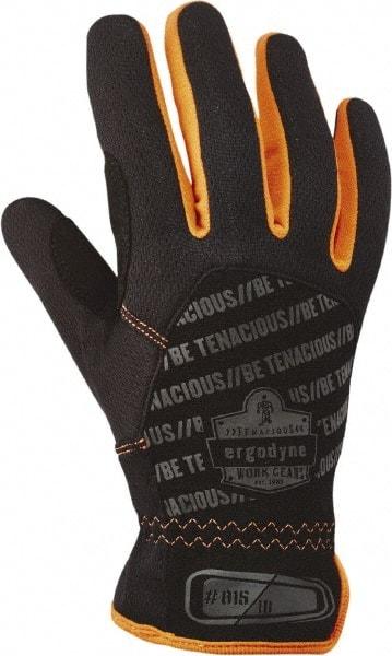 Ergodyne - Size XL (10) Polyester Blend Work Gloves - For Mechanic's & Lifting, Uncoated, Gauntlet Cuff, Full Fingered, Black, Paired - Industrial Tool & Supply