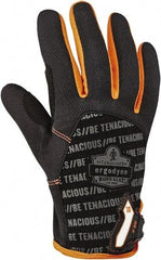 Ergodyne - Size M (8) Polyester Blend Work Gloves - For Mechanic's & Lifting, Uncoated, Hook & Loop Cuff, Full Fingered, Black, Paired - Industrial Tool & Supply