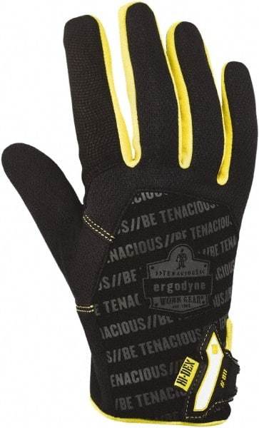 Ergodyne - Size 2XL (11) Polyester Blend Work Gloves - For Mechanic's & Lifting, Uncoated, Hook & Loop Cuff, Full Fingered, Black, Paired - Industrial Tool & Supply
