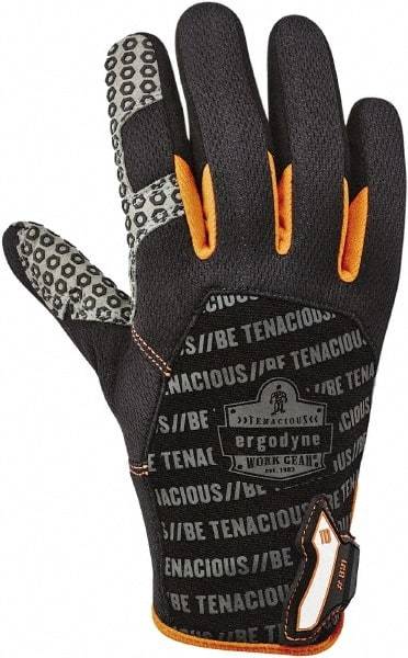 Ergodyne - Size 2XL (11) Polyester Blend Work Gloves - For Mechanic's & Lifting, Uncoated, Hook & Loop Cuff, Full Fingered, Black, Paired - Industrial Tool & Supply