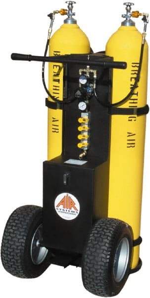 AIR Systems - SCBA/EEBA Breathing Air Bottle Cart - Use with Self-Contained Breathing Apparatus (SCBA) - Industrial Tool & Supply