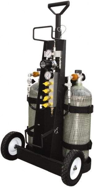 AIR Systems - SCBA/EEBA Breathing Air Bottle Cart - Use with Self-Contained Breathing Apparatus (SCBA) - Industrial Tool & Supply