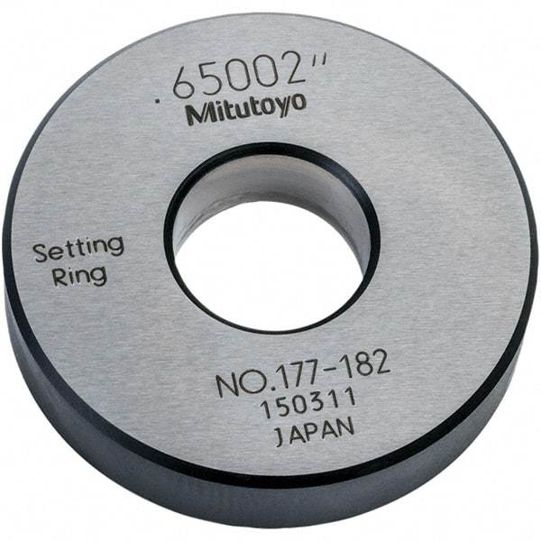 Mitutoyo - Setting Rings Inside Diameter (Decimal Inch): 0.6500 Outside Diameter (Decimal Inch): 1.7700 - Industrial Tool & Supply