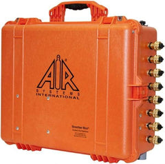 AIR Systems - 100 CFM Portable SAR Grade-D Filtration Breather Box - 8 Respirator Outlets, 1/2" Inlet, 1/4" Outlet - Industrial Tool & Supply