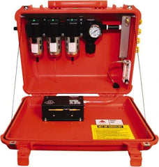 AIR Systems - 50 CFM Portable SAR Grade-D Filtration Breather Box - 4 Respirator Outlets, 1/2" Inlet, 1/4" Outlet - Industrial Tool & Supply