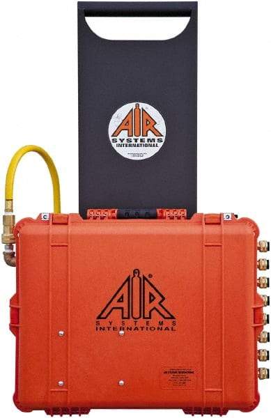 AIR Systems - 100 CFM Portable SAR Grade-D Filtration Blast-Air Cart - 8 Respirator Outlets, 1/2" Inlet, 1/4" Outlet - Industrial Tool & Supply