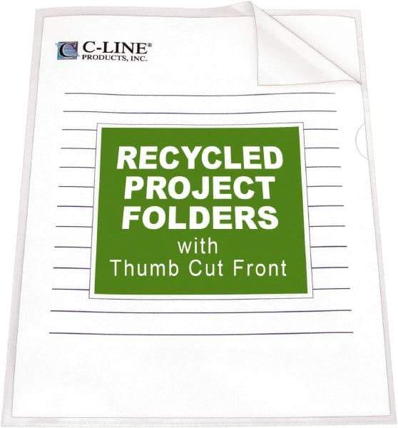 C-LINE - 8-1/2 x 11", Letter Size, Clear, Project Folder - Industrial Tool & Supply