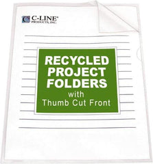 C-LINE - 8-1/2 x 11", Letter Size, Clear, Project Folder - Industrial Tool & Supply