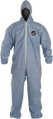 Dupont - Size XL FR Disposable Flame Resistant/Retardant Coveralls - Blue, Zipper Closure, Elastic Cuffs, Elastic Ankles, Serged Seams - Industrial Tool & Supply