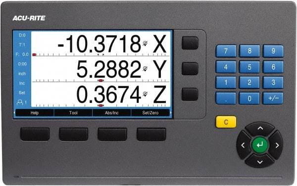 Acu-Rite - 3 Axes, Milling, Lathe & Grinding Compatible DRO Counter - Color TFT Display - Industrial Tool & Supply