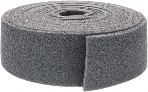 Brite Star - 30' Long x 4" Wide Nonwoven Roll - Very Fine Grade, Gray, Silicon Carbide - Industrial Tool & Supply