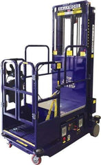 Ballymore - 650 Lb Capacity, 216" Lift Height, Battery Operated Drivable Power Stocker Lift with Safety Sensor - Industrial Tool & Supply