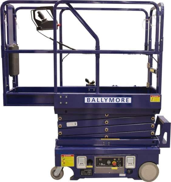 Ballymore - Cherry Pickers (Personal Lifts) Type: Drivable Mini Scissor Lift Type of Power: 12V DC - Industrial Tool & Supply