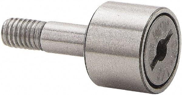 Accurate Bushing - 1-1/2" Roller Diam x 7/8" Width, 5/8" Stud Diam x 1-1/2" Length, Stud Cam Follower - Stainless Steel, 3/4" Thread Length, 5/8-18 Thread, 2-3/8" OAL, 3,390 Lb Dynamic Cap - Industrial Tool & Supply