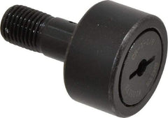 Accurate Bushing - 1-1/8" Roller Diam x 5/8" Width, 7/16" Stud Diam x 1" Length, Stud Cam Follower - Steel, 1/2" Thread Length, 7/16-20 Thread, 1-5/8" OAL, 3,030 Lb Dynamic Cap, 3,100 Lb Static Cap - Industrial Tool & Supply