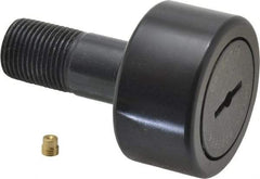 Accurate Bushing - 1-7/8" Roller Diam x 1" Width, 3/4" Stud Diam x 1-3/4" Length, Stud Cam Follower - Steel, 7/8" Thread Length, 3/4-16 Thread, 2-3/4" OAL, 7,870 Lb Dynamic Cap, 7,950 Lb Static Cap - Industrial Tool & Supply