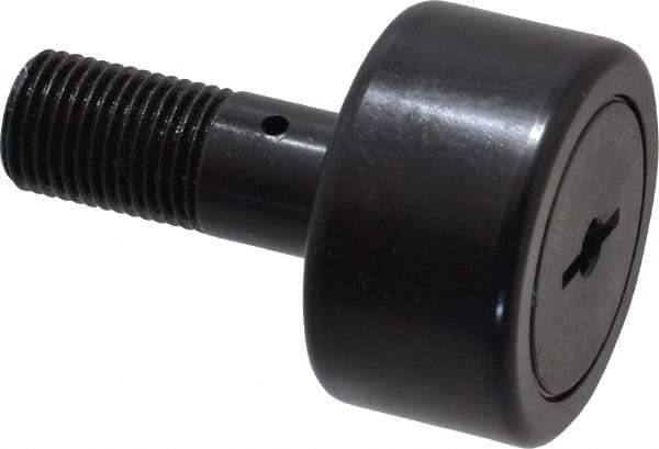 Accurate Bushing - 1-3/8" Roller Diam x 3/4" Width, 1/2" Stud Diam x 1-1/4" Length, Stud Cam Follower - Steel, 5/8" Thread Length, 1/2-20 Thread, 2" OAL, 4,470 Lb Dynamic Cap, 4,300 Lb Static Cap - Industrial Tool & Supply