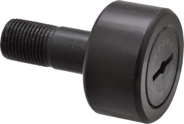 Accurate Bushing - 1-5/8" Roller Diam x 7/8" Width, 5/8" Stud Diam x 1-1/2" Length, Stud Cam Follower - Steel, 3/4" Thread Length, 5/8-18 Thread, 2-3/8" OAL, 5,560 Lb Dynamic Cap, 5,730 Lb Static Cap - Industrial Tool & Supply