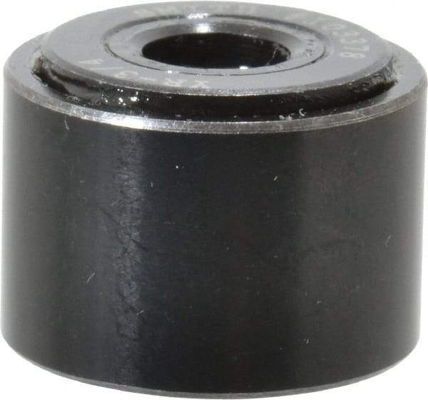 Accurate Bushing - 1/4" Bore, 3/4" Roller Diam x 1/2" Roller Width, Steel Yoke Cam Follower - 2,140 Lb Dynamic Load Capacity, 9/16" Overall Width - Industrial Tool & Supply