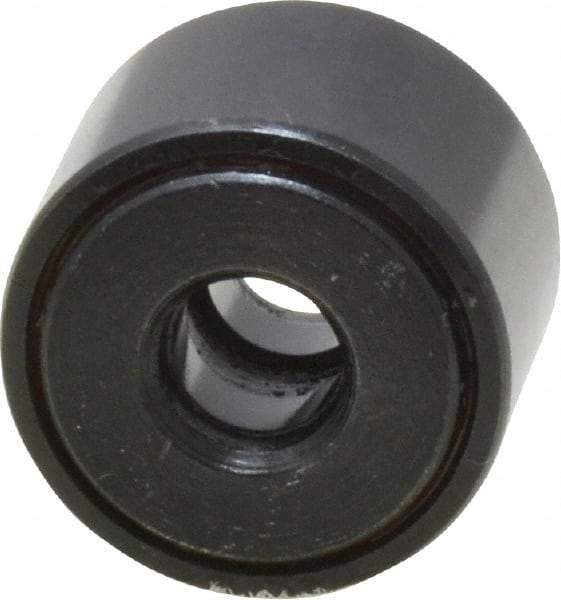 Accurate Bushing - 1/4" Bore, 3/4" Roller Diam x 1/2" Roller Width, Steel Yoke Cam Follower - 2,140 Lb Dynamic Load Capacity, 9/16" Overall Width - Industrial Tool & Supply