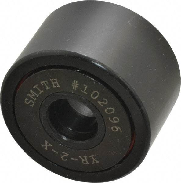 Accurate Bushing - 5/8" Bore, 2" Roller Diam x 1-1/4" Roller Width, Steel Yoke Cam Follower - 10,370 Lb Dynamic Load Capacity, 1-5/16" Overall Width - Industrial Tool & Supply