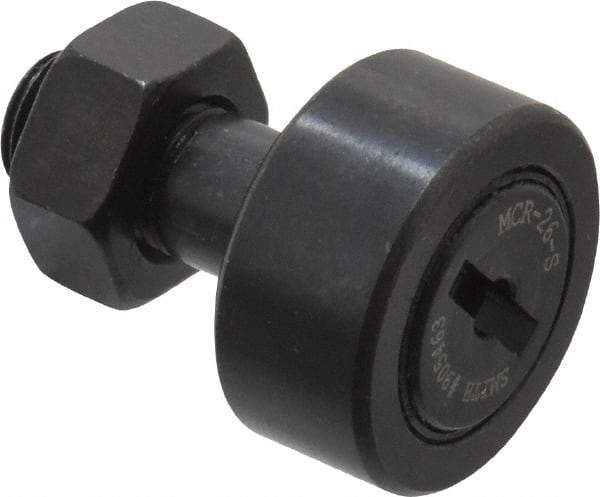 Accurate Bushing - 26mm Roller Diam x 12mm Width, 10mm Stud Diam x 23mm Length, Sealed Stud Cam Follower - Steel, 12mm Thread Length, M10x1 Thread, 36mm OAL, 5,700 N Dynamic Cap, 6,500 N Static Cap - Industrial Tool & Supply