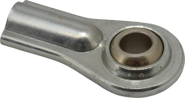 Alinabal - 3/8" ID, Female Spherical Rod End - 3/8-24 LH, Carbon Steel with Steel Raceway - Industrial Tool & Supply
