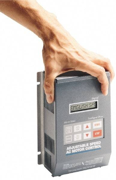 Leeson - 115/230 Volt, 1 hp, Frequency Drive, Inverter & Speed Control - 6.12" Wide x 4.22" Deep x 7-1/2" High - Industrial Tool & Supply