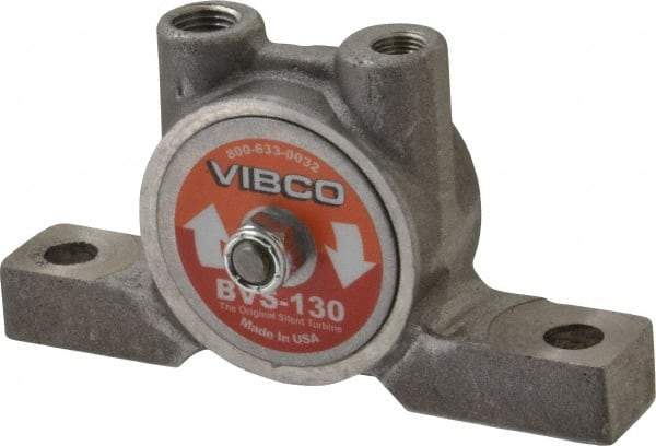 Vibco - 75 Lb. Force, 5-1/2 Cubic Feet per Minute, 10,500 RPM, 67 Decibel, Pneumatic Vibrator - 4-7/8" Long x 1-7/8" Wide x 2-3/4" High, 1/8 Port Inlet, 1/4 Port Outlet - Industrial Tool & Supply