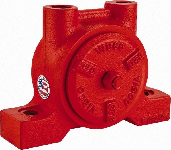 Vibco - 600 Lb. Force, 10 Cubic Feet per Minute, 6,800 RPM, 70 Decibel, Pneumatic Vibrator - 6" Long x 4" Wide x 4-7/8" High, 3/8 Port Inlet, 1/2 Port Outlet - Industrial Tool & Supply
