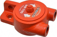 Vibco - ,250 Lb. Force, 11 Cubic Feet per Minute, 15,500 RPM, 77 Decibel, Pneumatic Vibrator - 4-1/8" Long x 2" Wide x 2-9/16" High, 1/4 Port Inlet, 1/4 Port Outlet - Industrial Tool & Supply