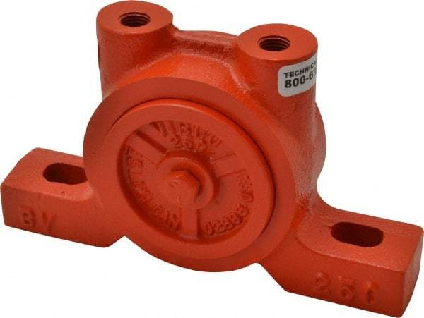 Vibco - 380 Lb. Force, 13 Cubic Feet per Minute, 11,000 RPM, 79 Decibel, Pneumatic Vibrator - 6-3/4" Long x 2-3/4" Wide x 3-15/16" High, 1/4 Port Inlet, 1/4 Port Outlet - Industrial Tool & Supply