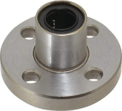 Value Collection - 3/8" ID, Round Flanged Single Linear Bearing - 5/8" OD - Industrial Tool & Supply