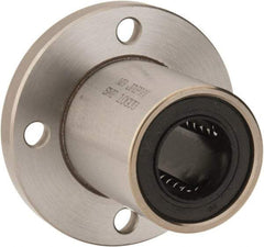 Value Collection - 5/8" ID, Round Flanged Single Linear Bearing - 1-1/8" OD - Industrial Tool & Supply